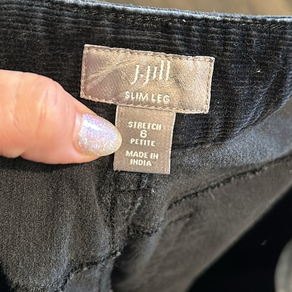 J. Jill Black Corduroy Cords Pants 6 Petite VGUC Slim Leg - Picture 8 of 8